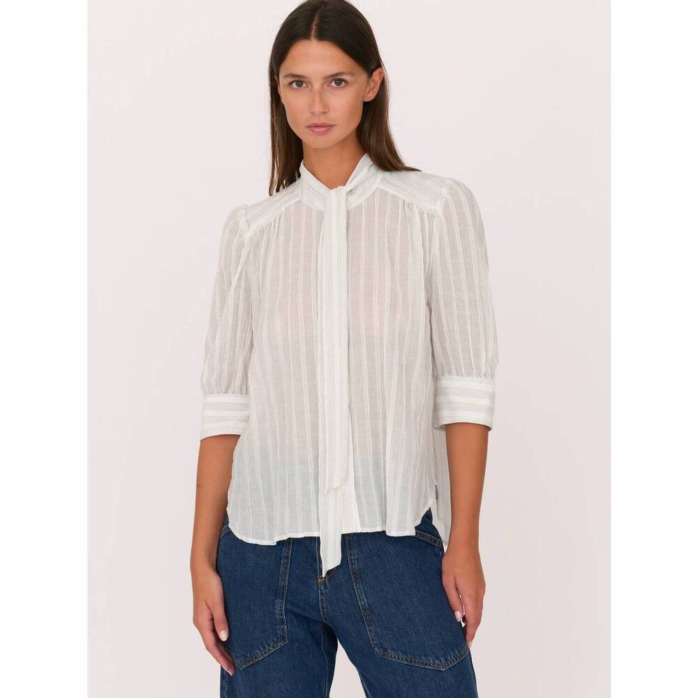 NEW SECULAR dixie shirt in white stripe